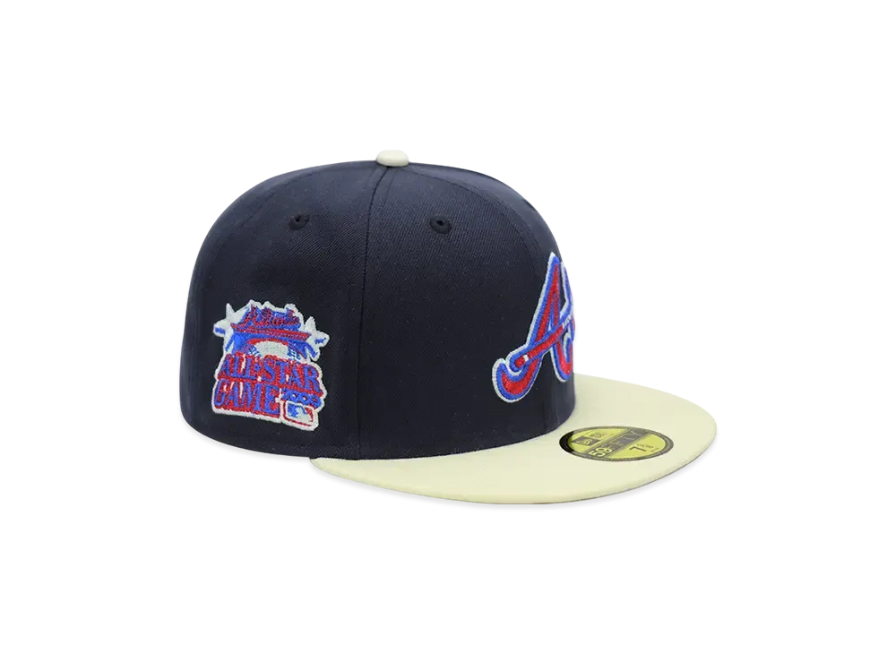 NEW ERA x THE CAP 'July 4th' 59Fifty Atlanta Braves "Navy/Chrome White"