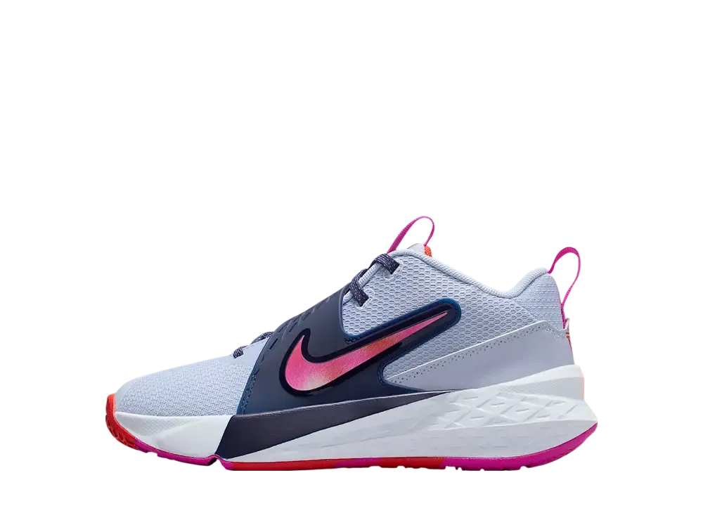 ナイキ GS チームハッスル D12 "ゴースト/ミッドナイトネイビー/ピカンテレッド/ファイヤーピンク" (キッズ)