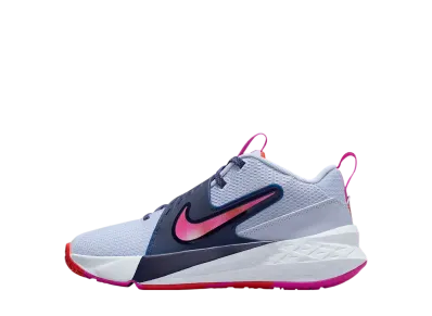 Nike GS Team Hustle D12 "Ghost/Midnight Navy/Picante Red/Fire Pink"