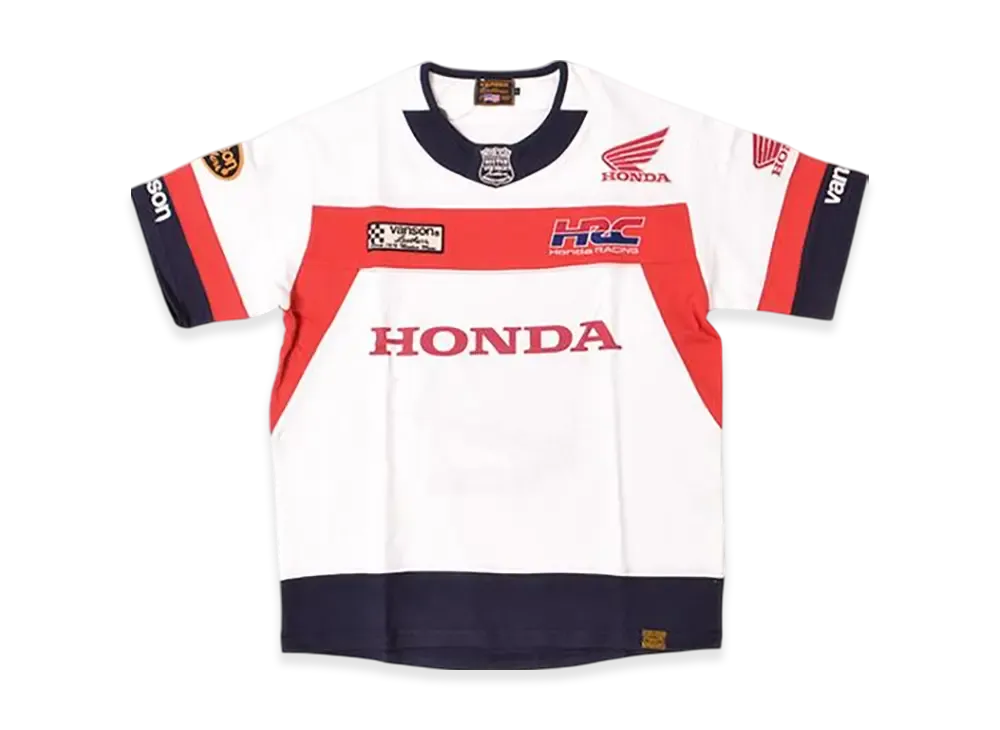 VANSON x HONDA Racing T-shirt "White"