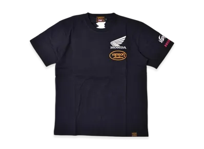 VANSON x HONDA Bone T-shirt "Black A"