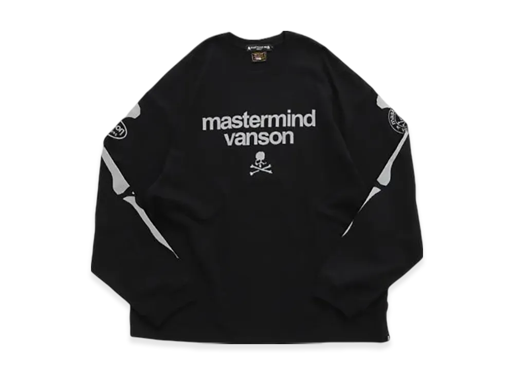VANSON x Mastermind World Boxy Bone L/S Tee "Black"