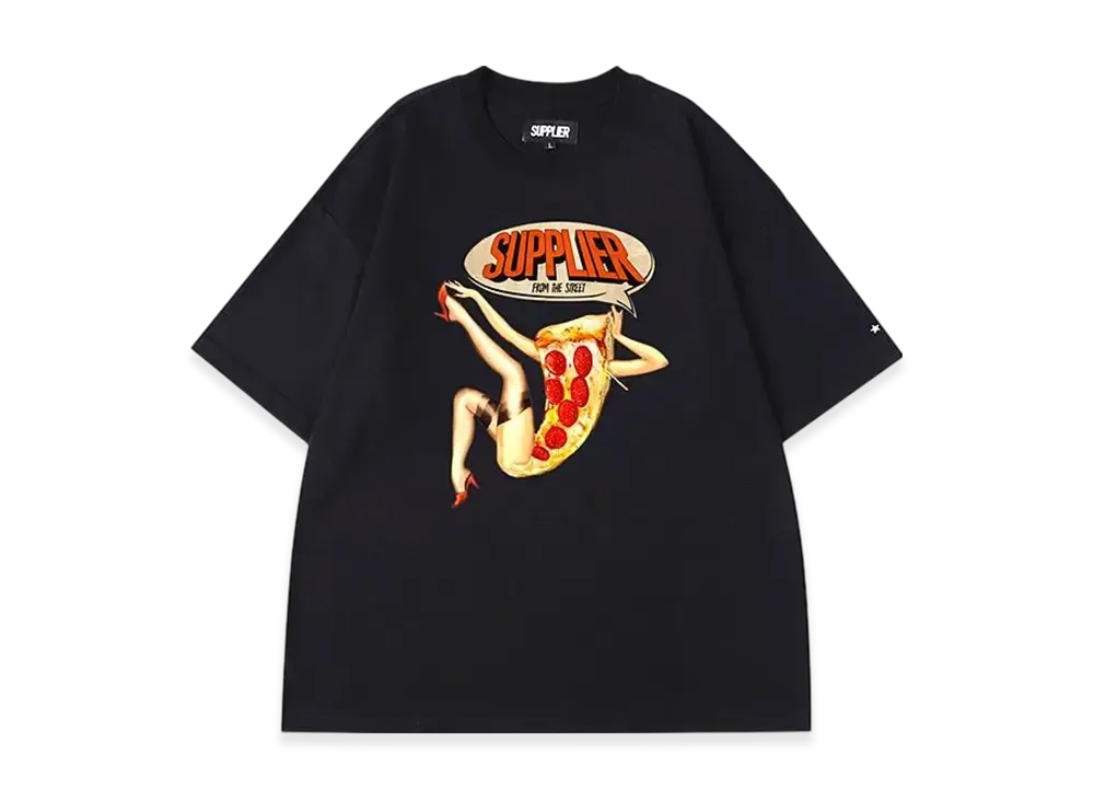 SUPPLIER S/S Pizza T-Shirt "Black"