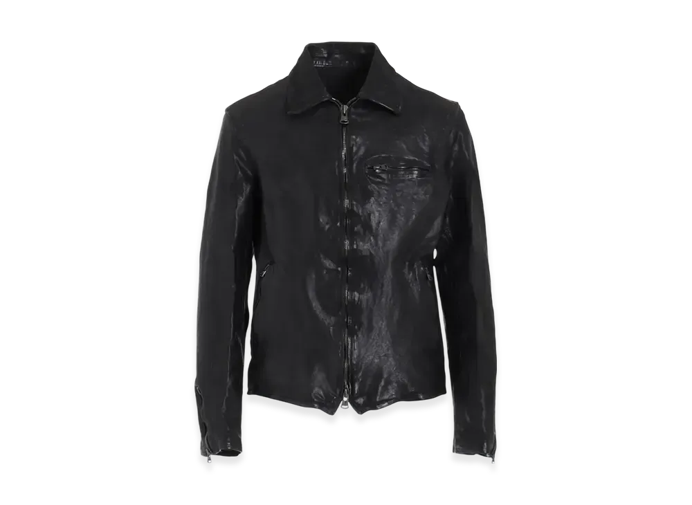 Yohji Yamamoto POUR HOMME Backlash Calf Dyed W Single Riders "Black"