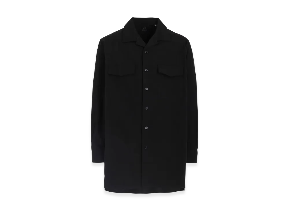 Yohji Yamamoto POUR HOMME Suit Broad CDH Open Collar Shirt "Black"