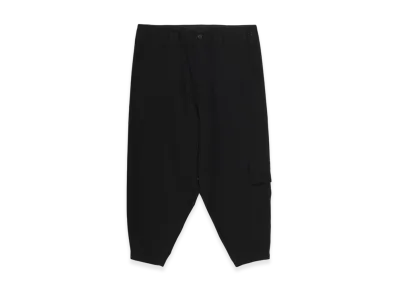 Yohji Yamamoto POUR HOMME Wool Gabardine Left Side Pocket Pants "Black"