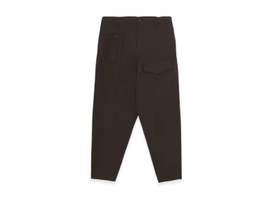 Yohji Yamamoto POUR HOMME Black Scandal Oxford No-Tuck Waist String Work Pants "Dark Brown"