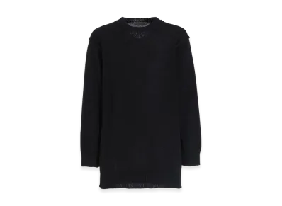 Yohji Yamamoto POUR HOMME 7G Plated Jersey Back Panel Long SLV "Black"