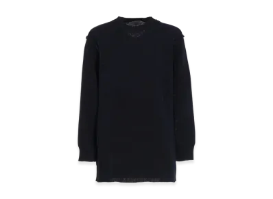 Yohji Yamamoto POUR HOMME 7G Plated Jersey Back Panel Long SLV "Navy"
