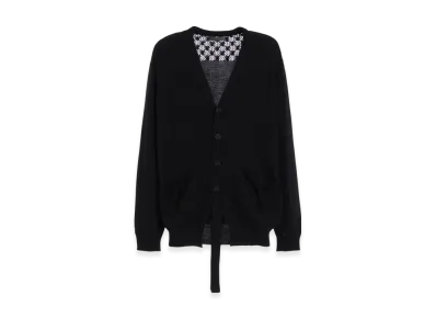 Yohji Yamamoto POUR HOMME 7G Openwork Jersey Plain Front V CD "Black"