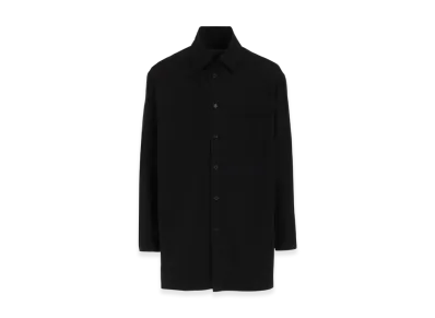 Yohji Yamamoto POUR HOMME Chain Stitch Broad Spare Triple Collar Blouse "Black"