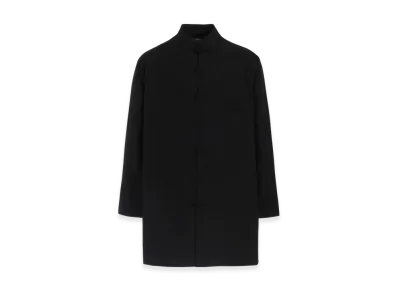 Yohji Yamamoto POUR HOMME Chain Stitch Broad Mandarin Collar Blouse "Black"