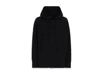 Yohji Yamamoto POUR HOMME Damaged Lining Yoke Hoodie "Black"