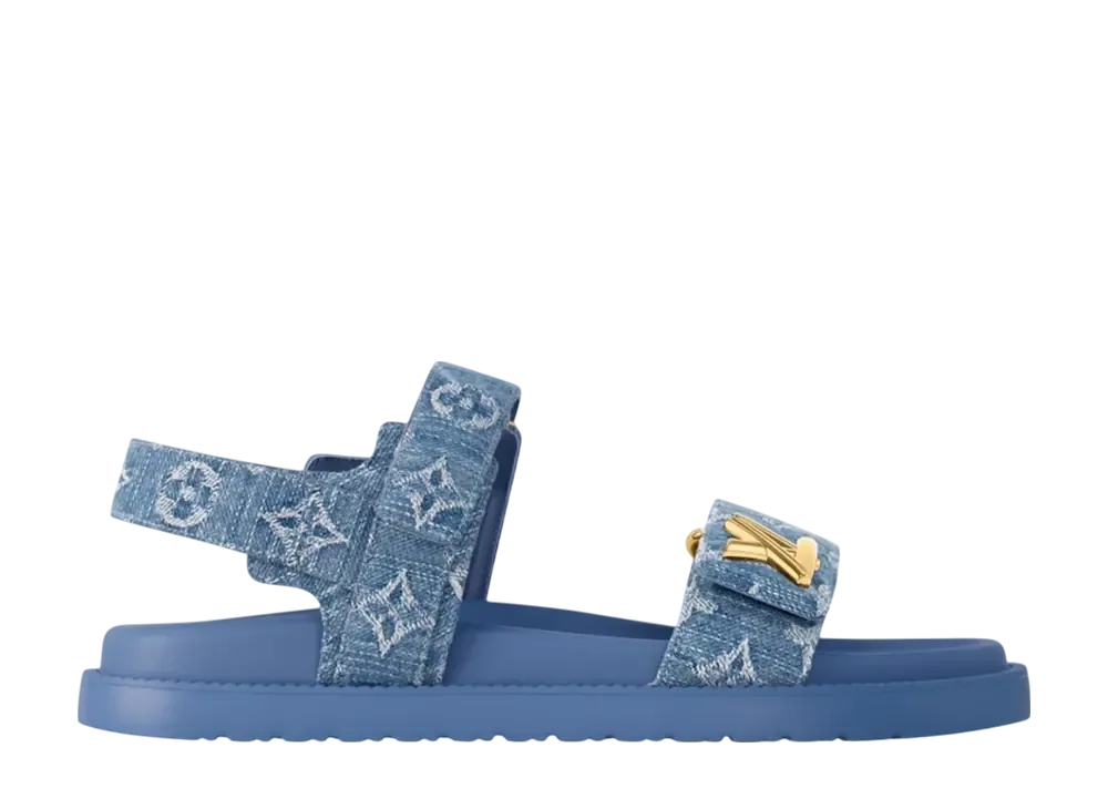 ルイヴィトン ウィメンズ LV サンセット サンダル "ブルー"