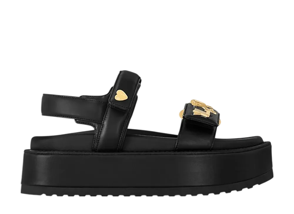 ルイヴィトン ウィメンズ LV サンセット サンダル "ブラック"