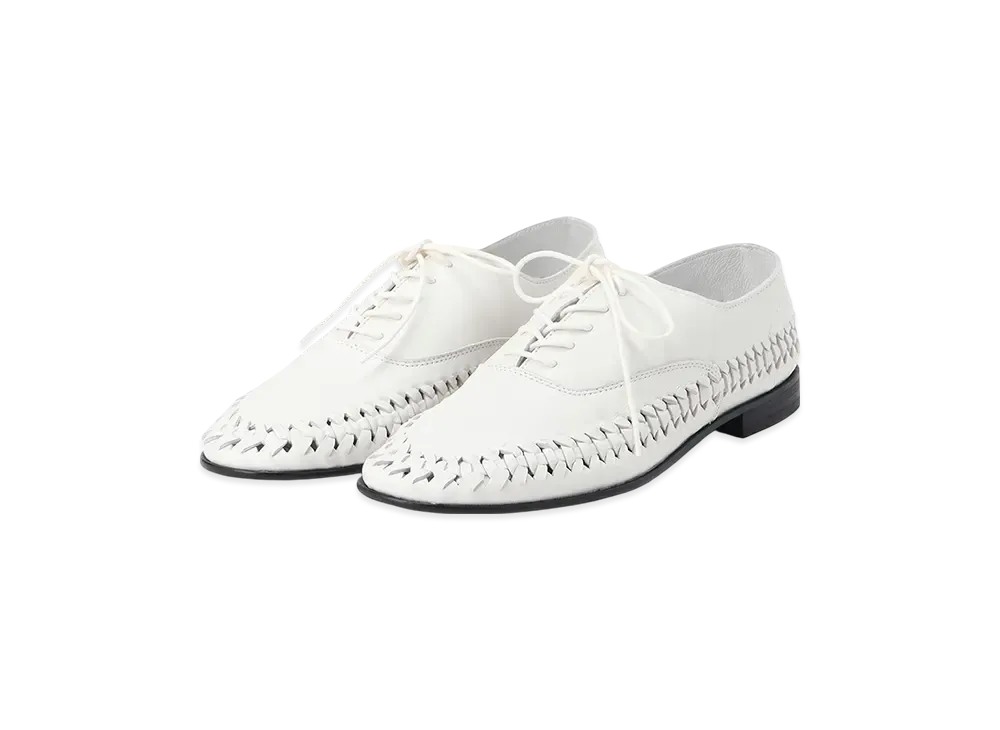 Yohji Yamamoto POUR HOMME Soft Sheep Round Mesh Shoes "White"
