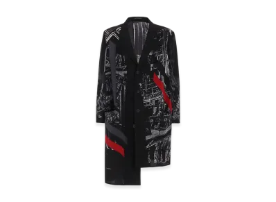 Yohji Yamamoto POUR HOMME Universe Message Print Jacket "Black"