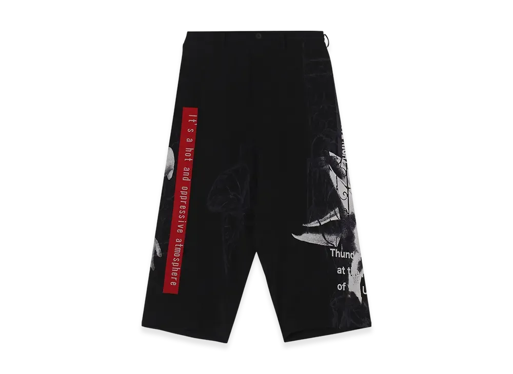 Yohji Yamamoto POUR HOMME Universe Message Print Pants "Black"