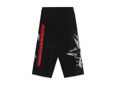 Yohji Yamamoto POUR HOMME Universe Message Print Pants "Black"