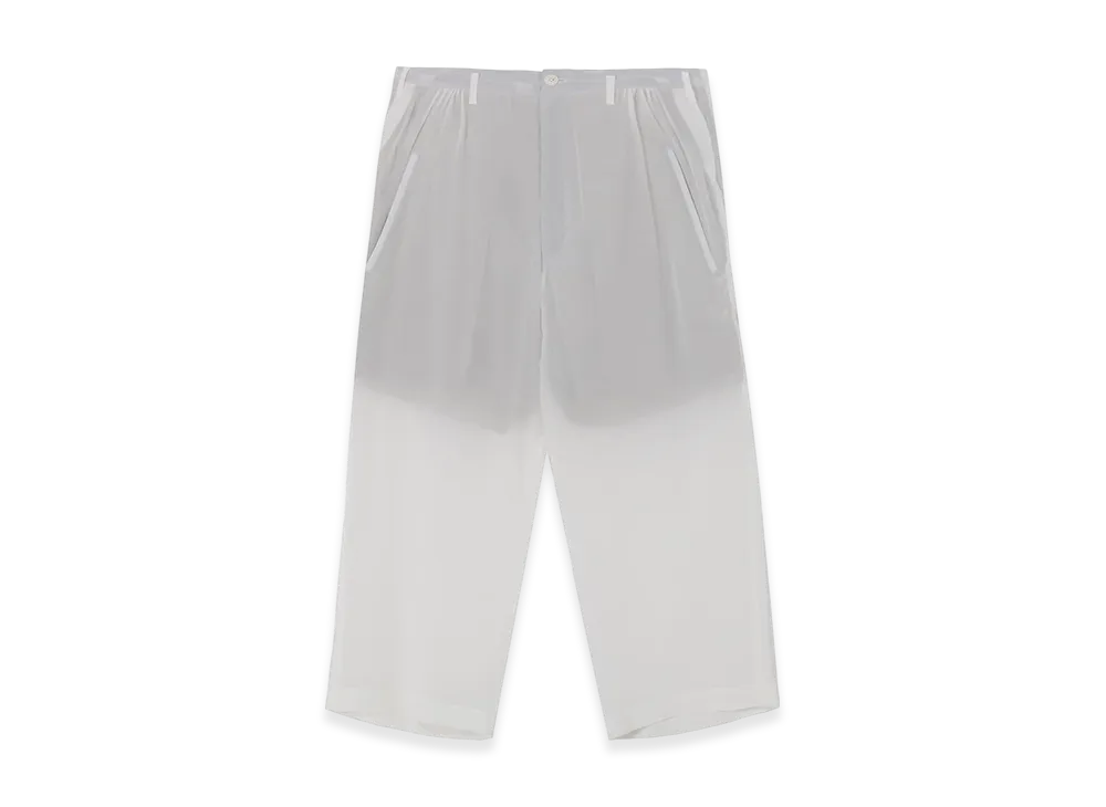 Yohji Yamamoto POUR HOMME 12M Silk Desin Waist Gather Patns "White"