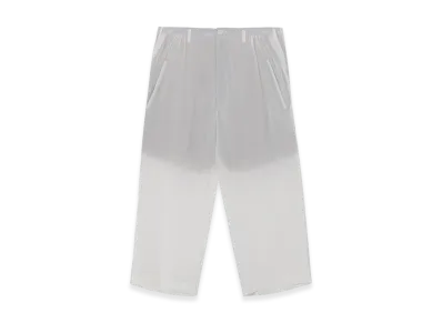 Yohji Yamamoto POUR HOMME 12M Silk Desin Waist Gather Patns "White"