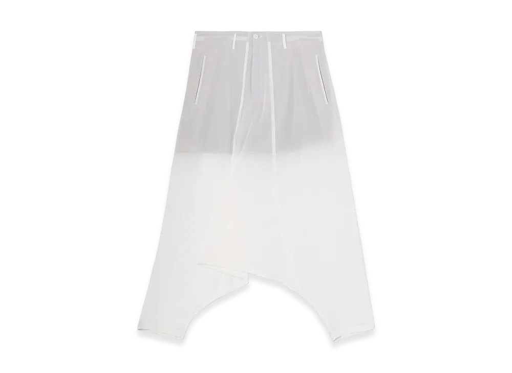 Yohji Yamamoto POUR HOMME 12M Silk Desin Sarrouel Pants "White"