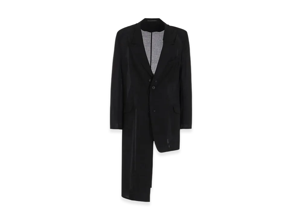 Yohji Yamamoto POUR HOMME 80 Modal Loan Detachable Collar Jacket "Black"