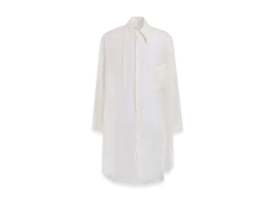 Yohji Yamamoto POUR HOMME 10M Silk Asymmetry Collar Shirt "Off White"