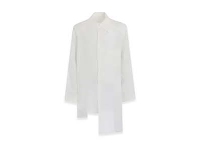 Yohji Yamamoto POUR HOMME 60 Cellulose Loan Unbalanced Collar Blouse "Off White"