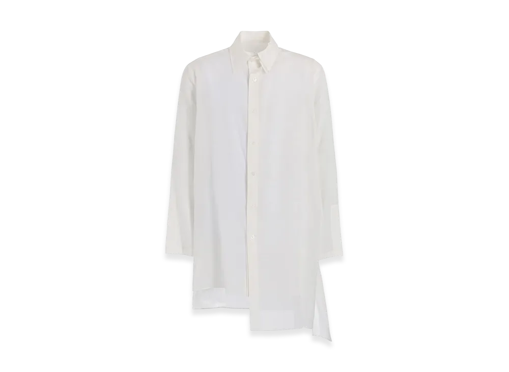 Yohji Yamamoto POUR HOMME 60 Cellulose Loan L Double Layered Blouse "Off White"
