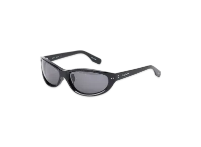 Yohji Yamamoto POUR HOMME Black Acetate Curve Sunglasses "Grey"