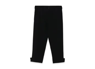 Yohji Yamamoto POUR HOMME Wool Gabardine Belted Hem Pants "Black"