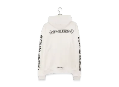 Chrome Hearts Back Scroll Logo Zip Hoodie "White"