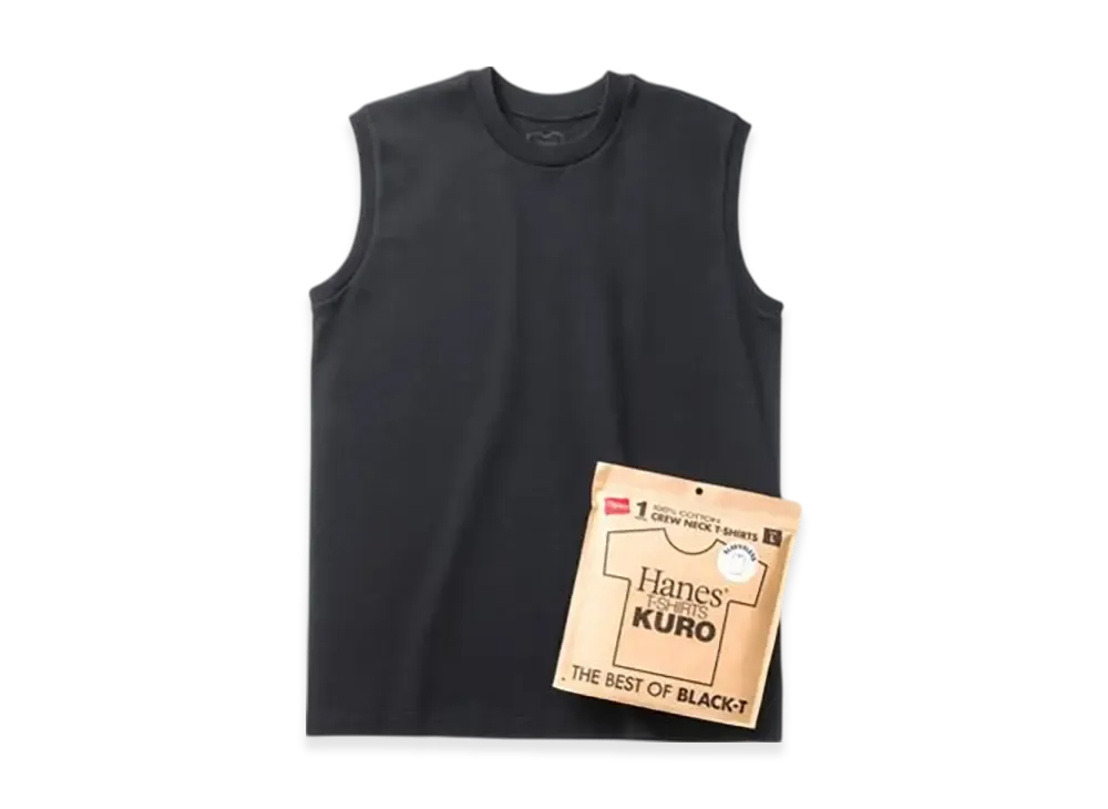 Hanes Sleeveless T-Shirt Kuro "Black"