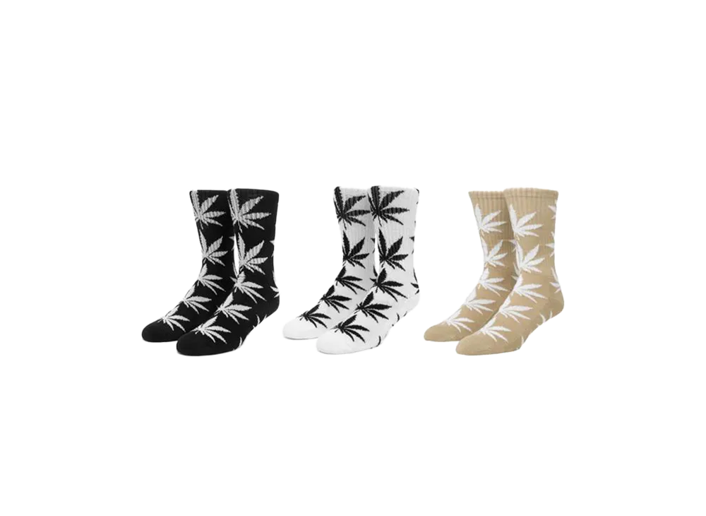 HUF Plantlife Socks 3 Piece Set "Black/White/Oatmeal"
