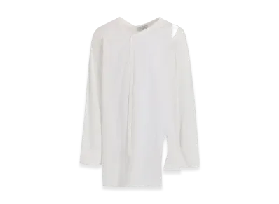 Yohji Yamamoto POUR HOMME Single Jersey Binder V-Neck Long Sleeve "White"