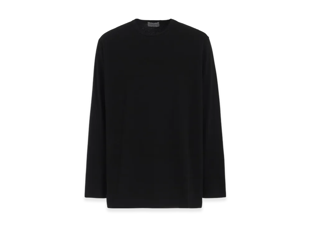 Yohji Yamamoto POUR HOMME Ultima Jersey Round Neck Long Sleeve "Black"