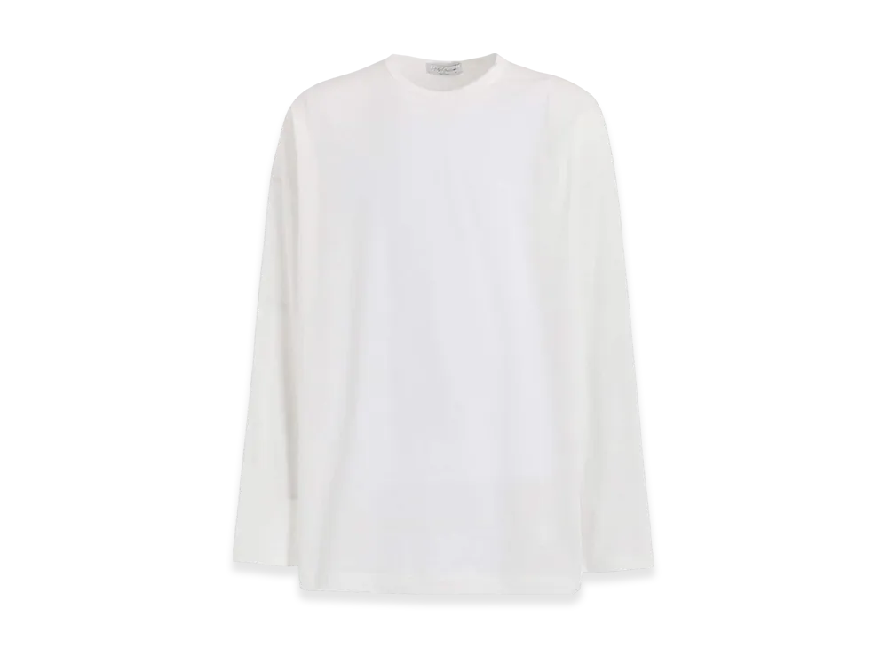 Yohji Yamamoto POUR HOMME Ultima Jersey Round Neck Long Sleeve "White"