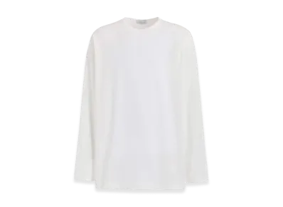 Yohji Yamamoto POUR HOMME Ultima Jersey Round Neck Long Sleeve "White"