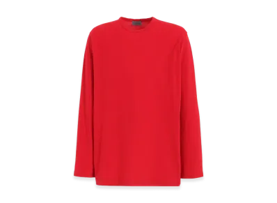 Yohji Yamamoto POUR HOMME Ultima Jersey Round Neck Long Sleeve "Red"