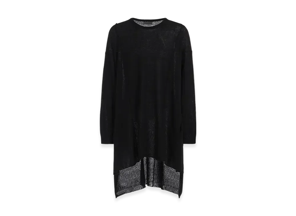 Yohji Yamamoto POUR HOMME 12G1P Jersey Uneven Long Slv "Black"