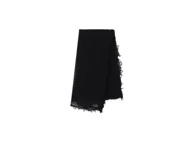 Yohji Yamamoto POUR HOMME Organic Cotton Shrink Stole "Black"