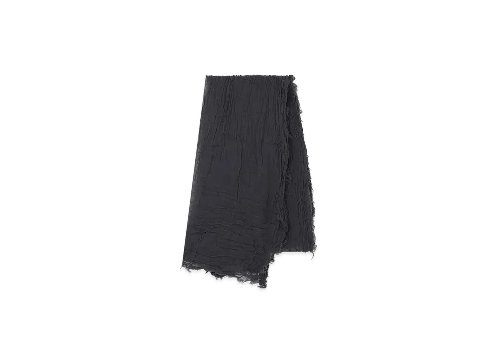 Yohji Yamamoto POUR HOMME Organic Cotton Shrink Stole "Grey"