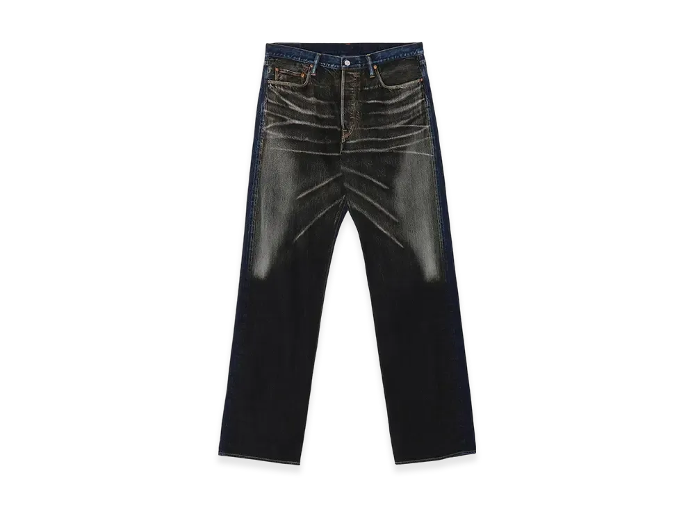 Yohji Yamamoto POUR HOMME SP 14OZ/MW Bicolor Denim Pants "Black/Indigo"