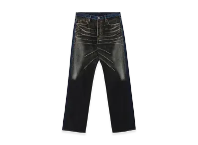 Yohji Yamamoto POUR HOMME SP 14OZ/MW Bicolor Denim Pants "Black/Indigo"