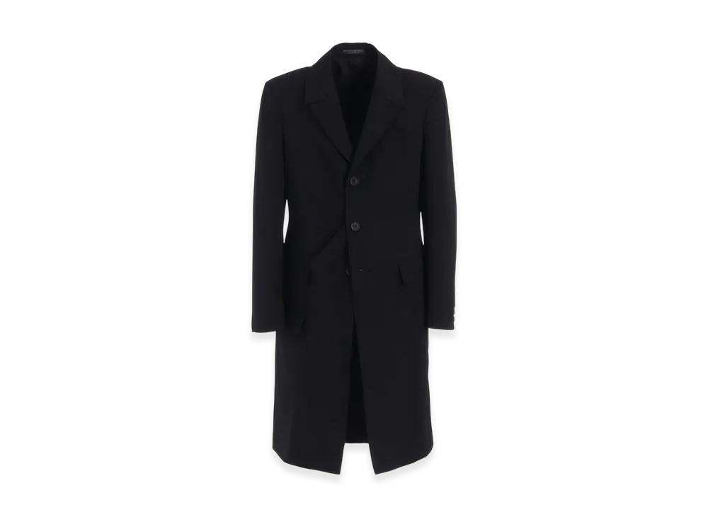 Yohji Yamamoto POUR HOMME Regulation Gabardine Doctor'S Jacket "Black"