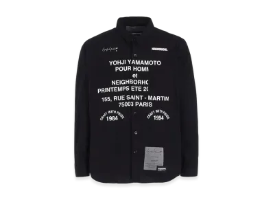 Yohji Yamamoto POUR HOMME x Neighborhood Print Shirt LS "Black"