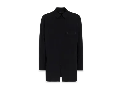Yohji Yamamoto POUR HOMME Wool Gabardine Front Zip Blouse "Black"