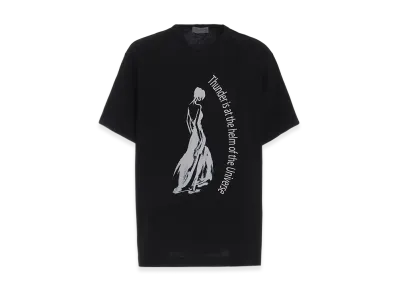 Yohji Yamamoto POUR HOMME Single Jersey Print Half Sleeve C "Black"