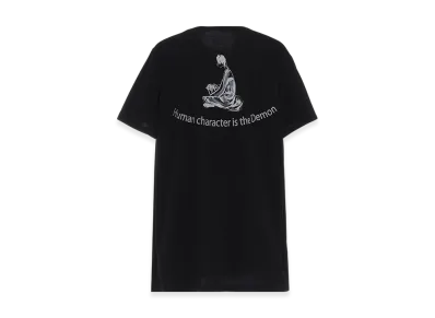 Yohji Yamamoto POUR HOMME Single Jersey Print Half Sleeve E "Black"